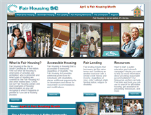 Tablet Screenshot of fairhousingsc.com